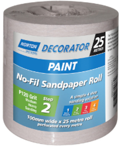 Brand Norton: Norton Perforated No-Fil Adalox Rolls (Paint) 100mm x 25metres A239