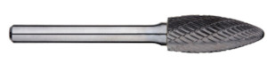 Trucut Heavy Duty Alpha 1/2" (1/4" Shank) & 12.7mm(6mm Shank) Flame Carbide Burr -Metric