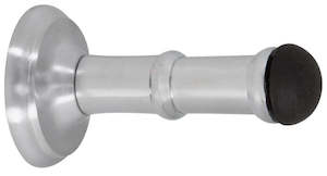 Windsor Premium Wall Mounted Round Doorstop Concealed Skirting Fix 73mm Chrome Plated