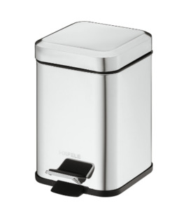 Hideaway Waste Bin For Bathroom and WC 3 Litres Square & Round Width 155mm x Dep&hellip;