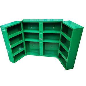 Cabinets Cases Bags: Empty Double Door Metal First Aid Cabinet Wall Mountable