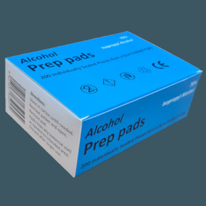 First Aid Supplies: 70% Isopropyl Alcohol Wipes
