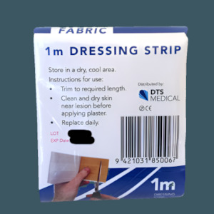 Plaster: DTS Fabric Dressing Strip Plasters 7cm x 1m