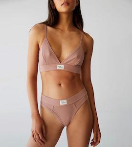 Dear Dylan: Ribbed Thong - Cameo Brown