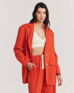 Outerwear 1: Addison Blazer - Tangerine Tango