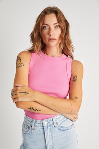Neuw: Jonesy Singlet - Shell Pink
