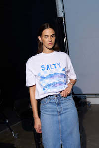 Salty Oversize Tee - White