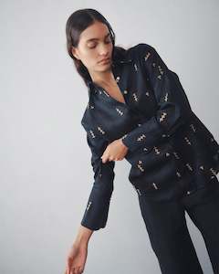 Literally Everything: Pepper Shirt - Embroidered Black