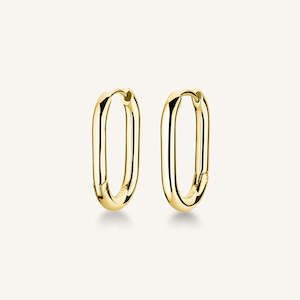 Large Oval Hoops - Gold - JEOLG-J567