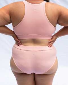 New To Sale: Full High waisted Brief - Blush Pink (Seconds)