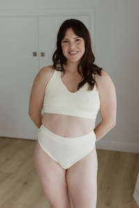 New To Sale: Everyday Crop Bra - Cream