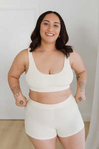 Bras: Scoop Neck Bra - Cream