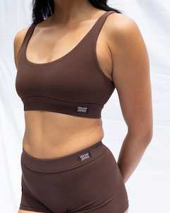 Bras: Scoop Neck Bra - Coffee
