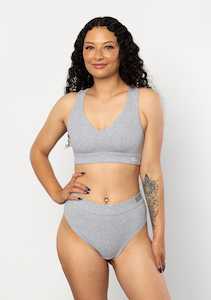 Bras: Everyday Crop Bra - Marle Grey