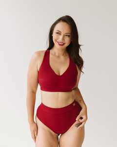 Bras: Everyday Crop Bra - Cherry