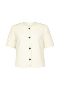 Short Sleeve Tilmens Jacket in Bonded Suiting