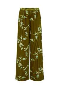 Trousers: Irving Trouser in Embroidered Velvet