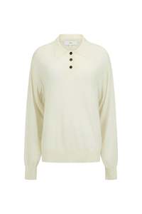 Knitwear: Long Sleeve Orwell Polo in Merino