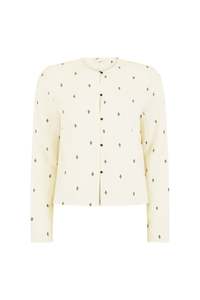 Eileen Top in Embroidered Silk