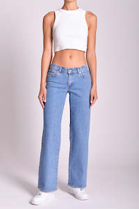 Abrand 99 Low & Wide Denise Mid Vintage Blue