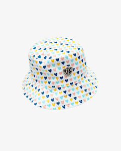 Youth Hats: The Girl Club Lucky Hearts Reversible Bucket Hat
