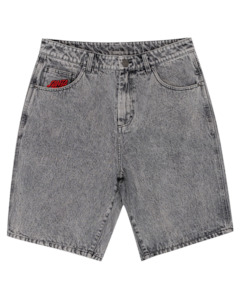 Essentials Mens: Santa Cruz Bone Hand Evolved Jean Shorts, Baggy Fit Jean