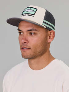 Size Os: Just Another Fisherman Kahawai Lorry Cap Cream/Charcoal