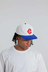 Size Os: Crate Monogram Cord Snapback White/Blue