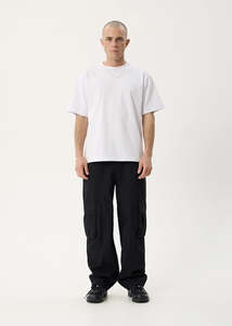 Size 34: Afends Summit Recycled Pleated Cargo Pant Black