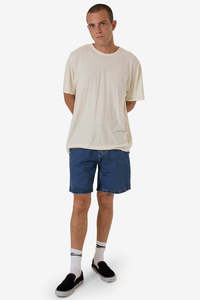 Size 34: Thrills Slacker Denim Short Double Rinsed Blues
