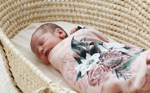 Baby Gifts: Burrow and Be Muslin Wrap - Tropical Bouquet