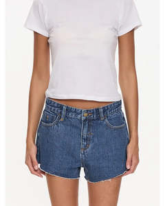 Womens Clothing Shorts: Thrills Lola Low Rise Baggy Short Deep Vintage Blue