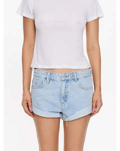 Thrills Remi Rolled Low Rise Baggy Short Serenity Blue