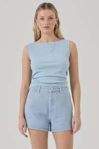 Womens Clothing Shorts: Rollas Mirage Short Blue Heaven