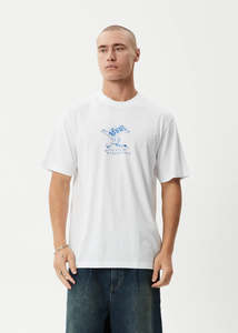 Afends Mens: Afends Mens Flyin Retro Tee - White