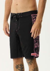 Afends Mens: Afends Mens Boned Surf Related V2 Boardshorts 20" - Black
