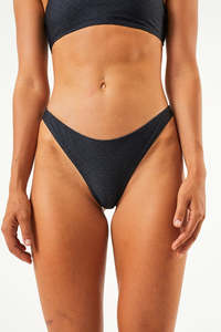 Afends Womens: Afends Samia - Recycled Bikini Bottoms - Black