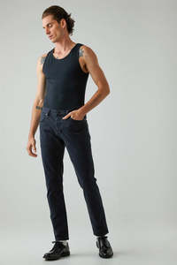 Essentials Mens: Neuw Lou Slim Twill Black