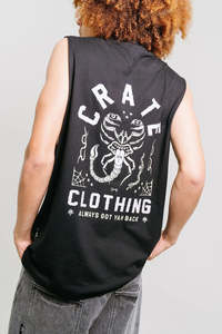 Mens Singlets 1: Crate Got Your Back Muscle Singlet Black