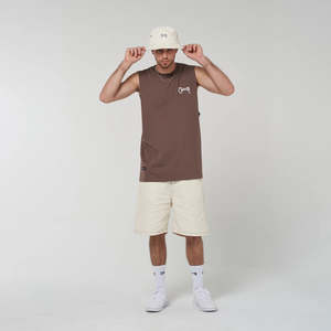 Mens Singlets 1: Crate Scripted Muscle Singlet Chia
