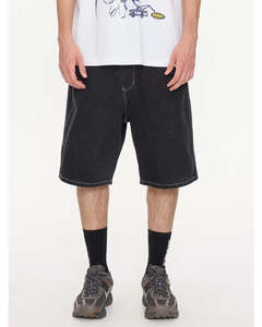 Size 30: Worship Big Dawg Jean Short Washed Black