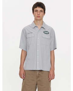 Size Xl: Worship Service Stripe Short Sleeve Workshirt