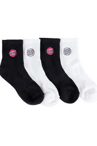 Girls Socks: Santa Cruz Other Dot Socks Black-White