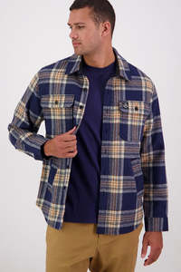 Swanndri Kiaraki v3 Wool Shacket Atlantic Check