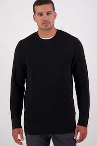 Swanndri: Swanndri Otahu River Crew Black