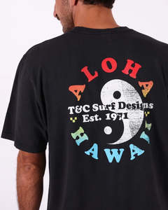 T C: T&C Back To Basixs Tee Washed Black