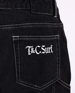 T&C Stringer Denim Short Washed Black