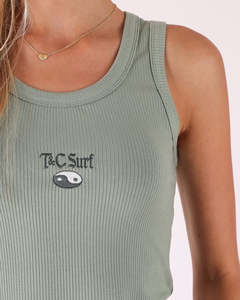 T C: T&C Yin Yang Singlet Teal