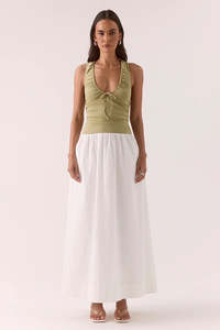 Sovere Reve Dress Soft Khaki/Chalk