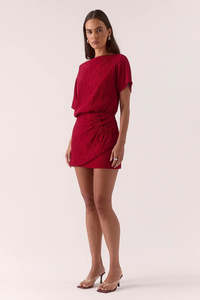 Essentials Womens: Sovere Aine Mini Dress Raspberry